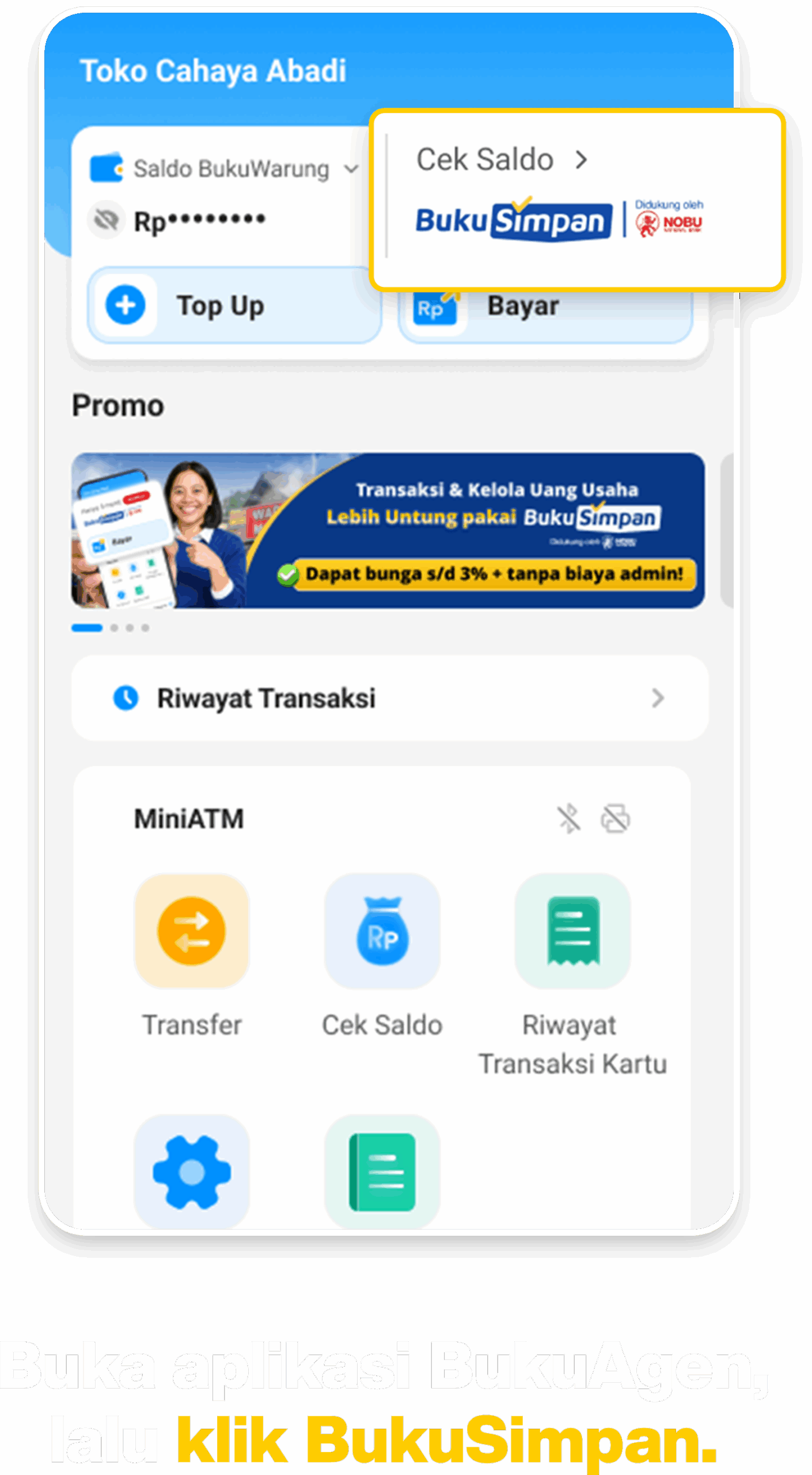 1 - Cara Atur Rekening BukuSimpan Jadi Rekening Pencairan Tarik Tunai