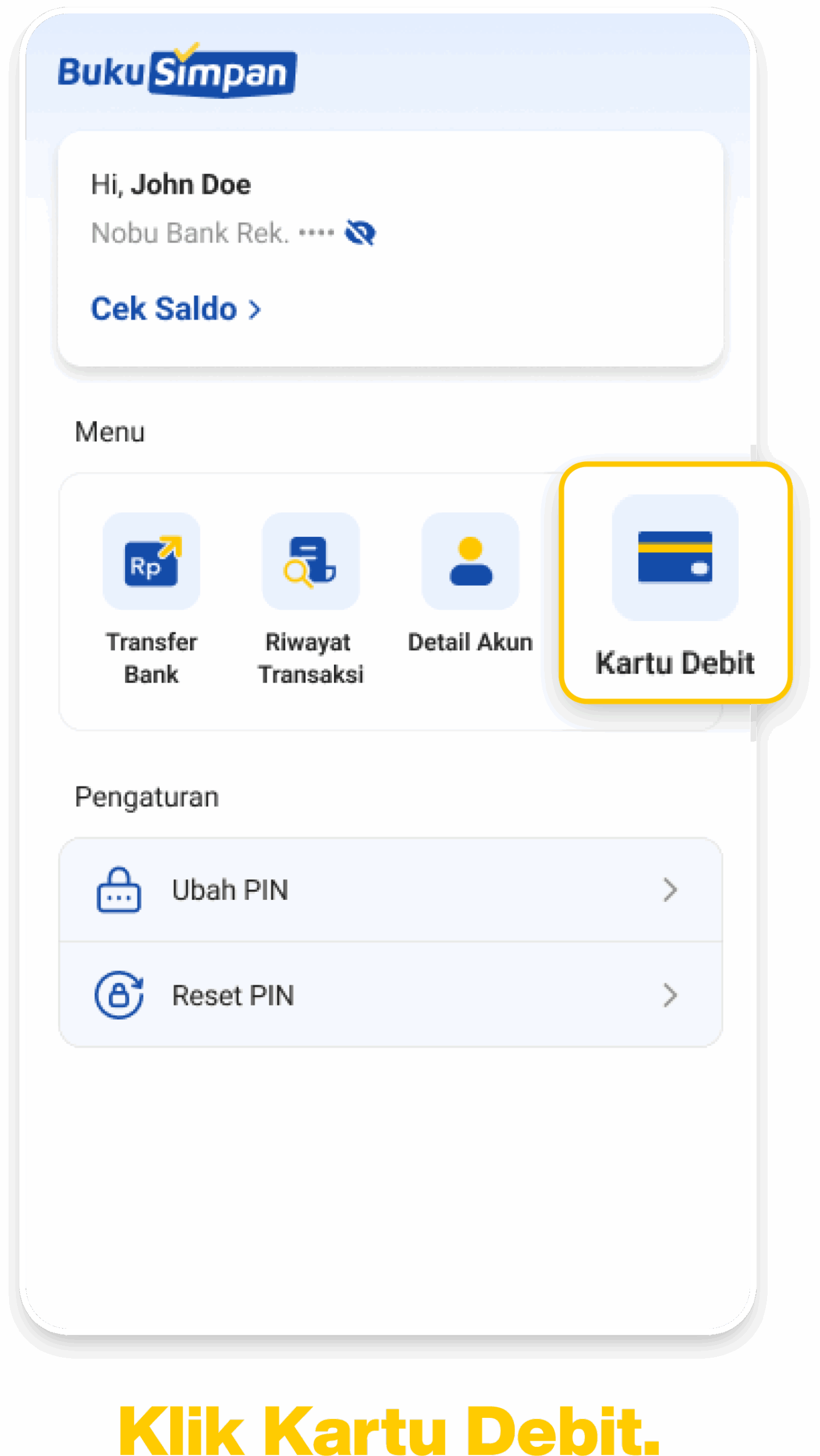 2 - Cara Ubah Pin Kartu Debit Virtual BukuSimpan