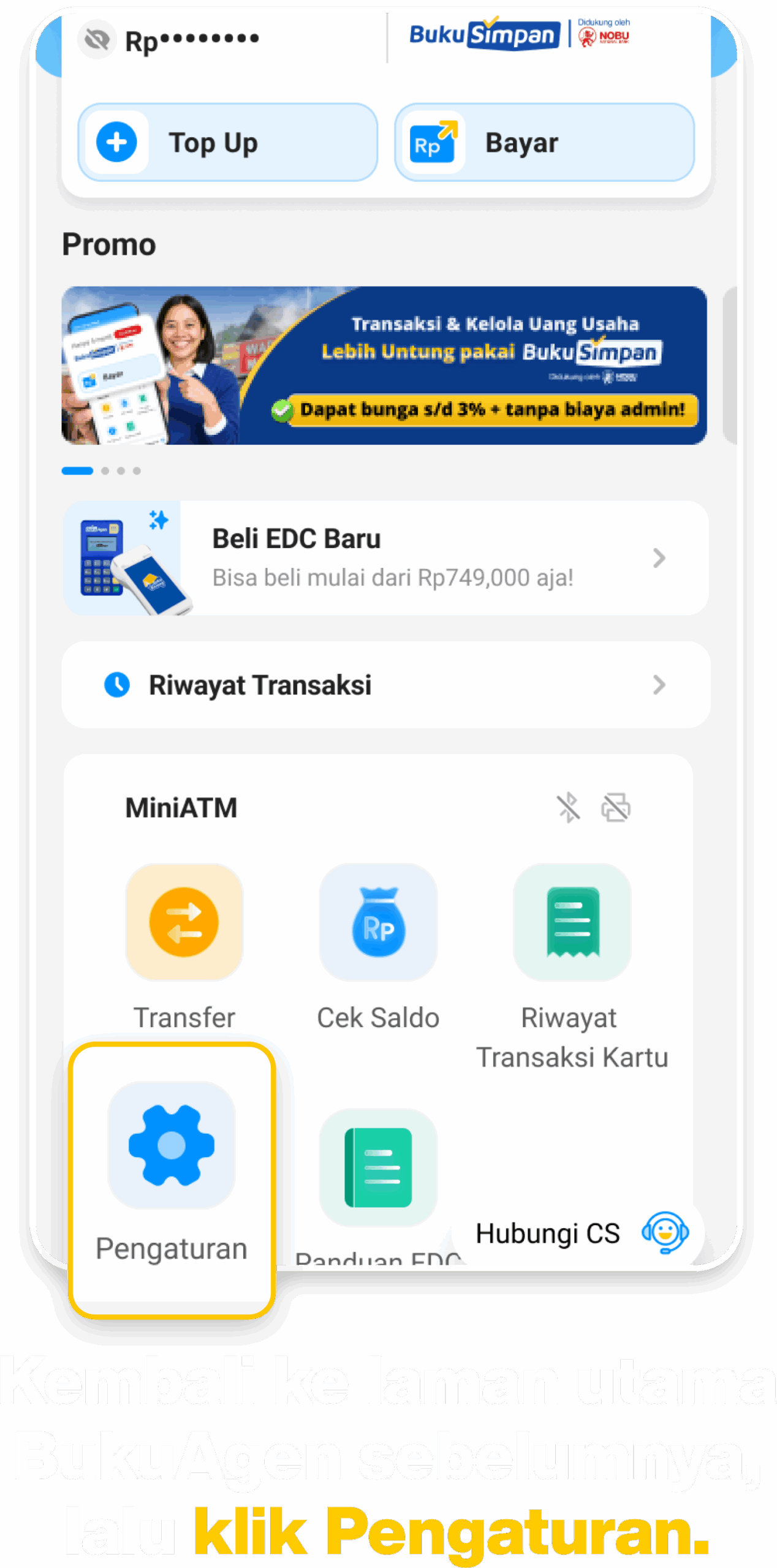 3 - Cara Atur Rekening BukuSimpan Jadi Rekening Pencairan Tarik Tunai