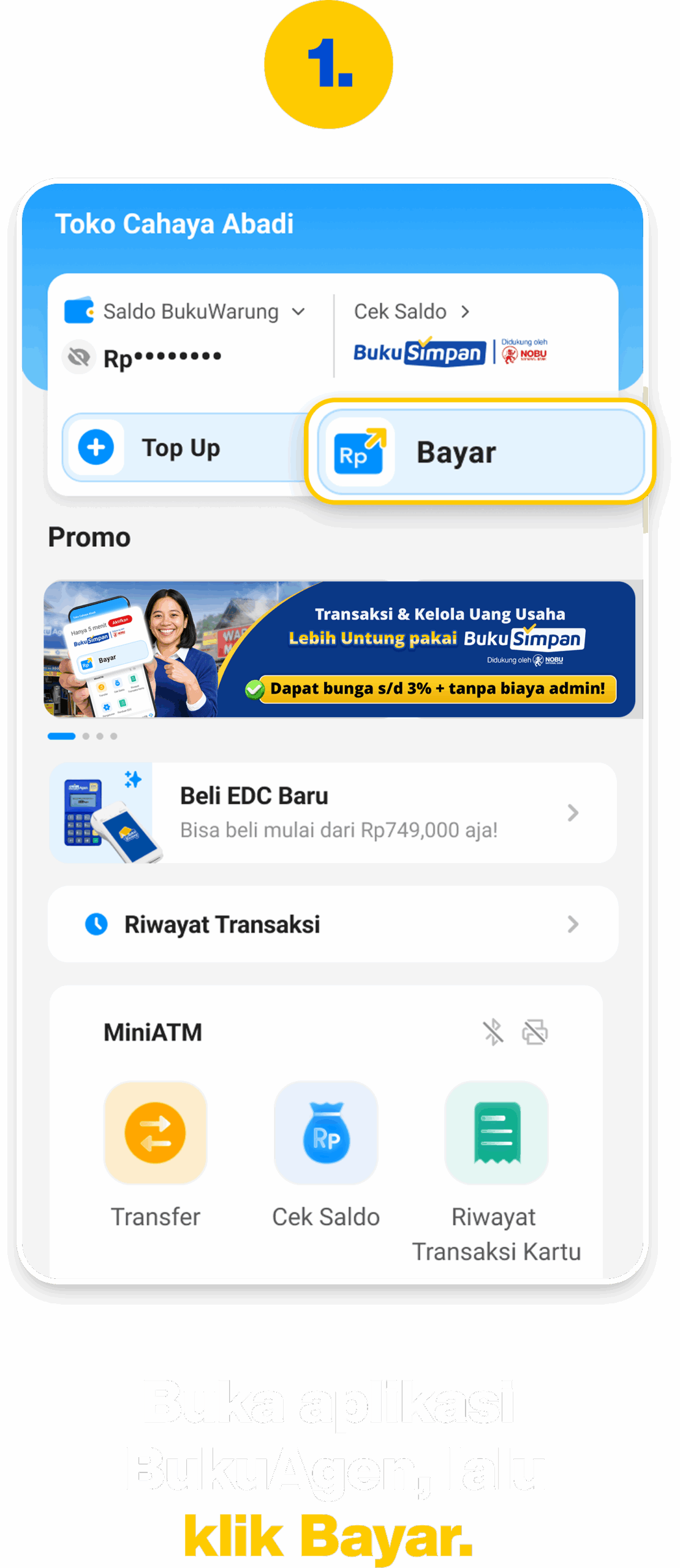 1 - Cara Pakai Fitur Bayar via BukuSimpan