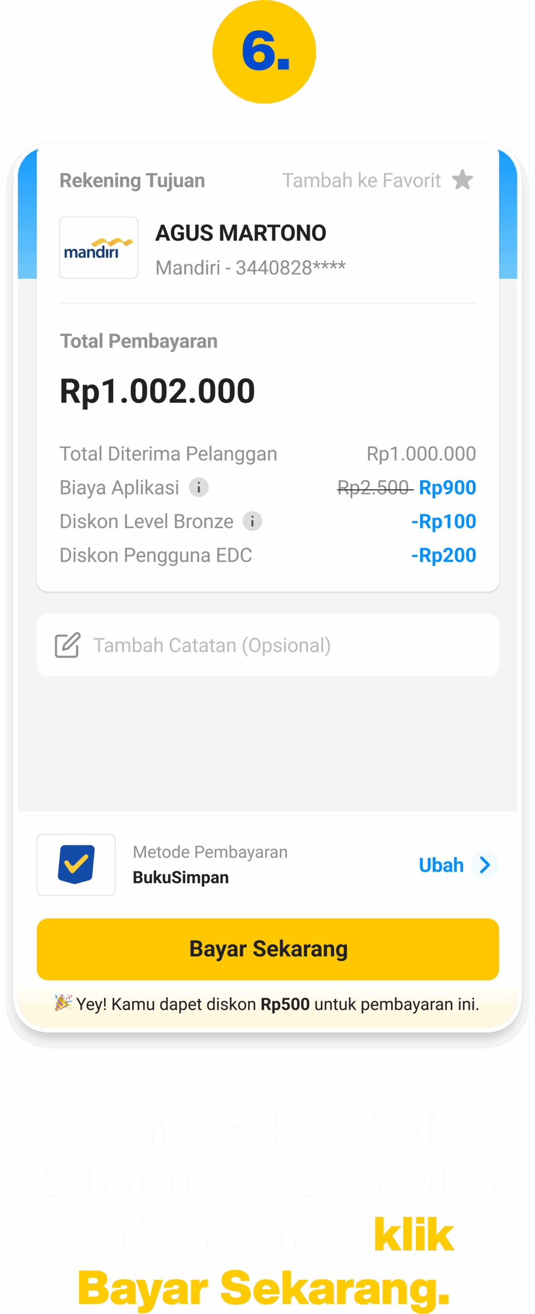6 - Cara Pakai Fitur Bayar via BukuSimpan